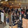 Guests and Inductees gather for some "hangar flying" during reception.