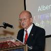Inductee Albert Burk addressing the audience